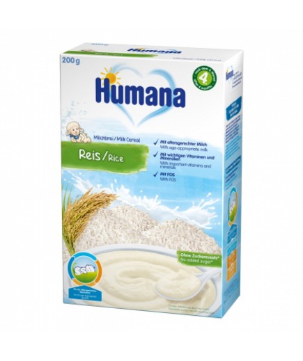 Каша молочная рисовая Humana 200г 775603