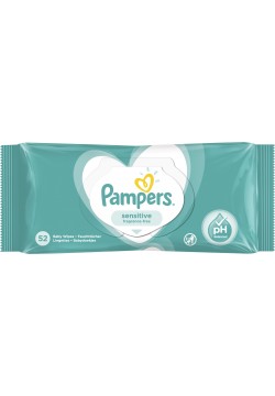 Серветки вологі Pampers Sensitive 52шт 62624