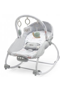 Лежак Baby Mix Зірочки 53428 grey/green