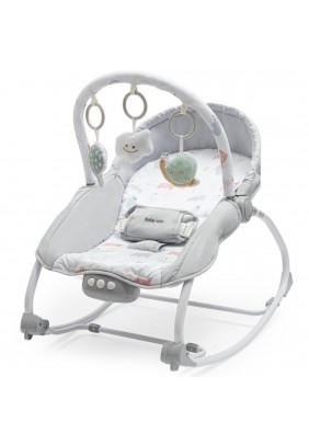 Лежак Baby Mix Звездочки 53428 grey/green - 