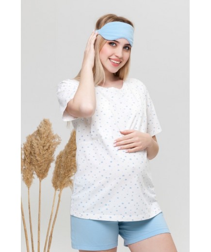 Піжама для вагітних та годування (футболка+шорти) S-XL Юла мама JANICE NW-5.8.2