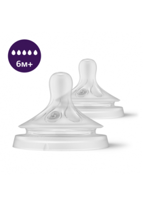 Соска Avent Natural швидкий потік 6м+ (2шт) SCY965/02 - 