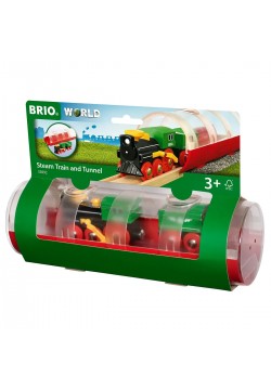 Паровоз для залізниці Brio з тунелем 33892