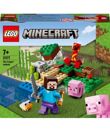 Конструктор Lego Minecraft Засідка Кріпера 72дет 21177