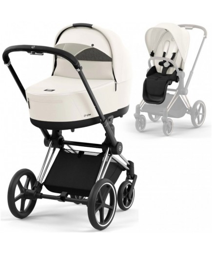 Коляска універсальна 2в1 Cybex Priam 4.0 Off White/Chrome Black 523000819/4