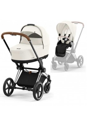 Коляска універсальна 2в1 Cybex Priam 4.0 Off White/Chrome Brown 523000819/3