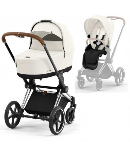 Коляска універсальна 2в1 Cybex Priam 4.0 Off White/Chrome Brown 523000819/3