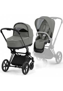 Коляска універсальна 2в1 Cybex Priam 4.0 Mirage Grey/Matt Black 523000809/1