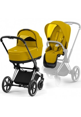 Коляска універсальна 2в1 Cybex Priam 4.0 Mustard Yellow/Chrome Black 522000965/3