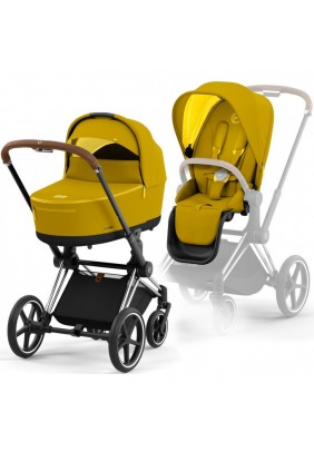 Коляска універсальна 2в1 Cybex Priam 4.0 Mustard Yellow/Chrome Brown 522000965/4