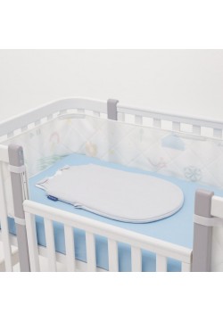 Постільний комплект Sonto Sleepset Зима 120*60 см з закругленими кутами Сталева блакить 0538