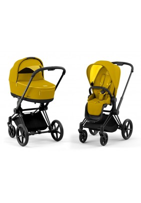 Коляска универсальная 2в1 Cybex Priam 4.0 Mustard Yellow/Matt Black 522000965/2