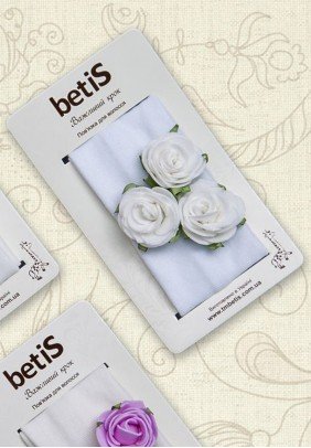 Повязка "Трояндочка" BETIS 27075550 -білий