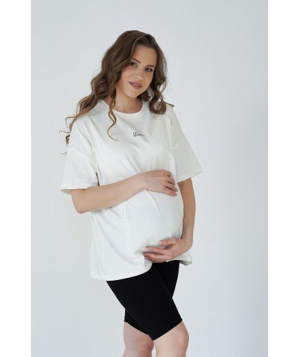 Футболка для годування S-XL Мамин Дім 24303-Молочний Футболка для годування S-XL Мамин Дім 24303-Молочний