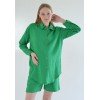 Сорочка дог.рук +шорти DizhimamaDJM-0213 -зелений