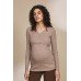 Джемпер для вагітних і годування S-XL Юла мама HELEN BL-33.011 -коричневий