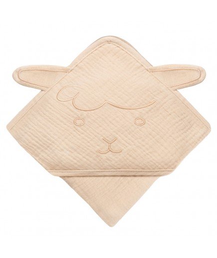 Рушник з капюшоном для купання Lionelo Muslin Hooded Towel Beige Sand 80х80 см LO-MUSLIN HOODED TOWEL BEIGE SAND Рушник з капюшоном для купання Lionelo Muslin Hooded Towel Beige Sand 80х80 см LO-MUSLIN HOODED TOWEL BEIGE SAND