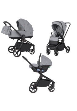Коляска універсальна 3в1 CARRELLO Epica Silver Grey CRL-8511