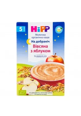 Каша молочна вівсяна з яблуком HIPP 250г 3331