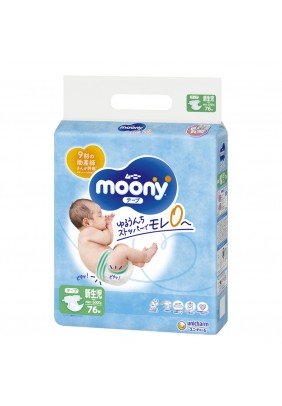 Подгузники Moony NB (0-5кг) 76шт 26357 - 