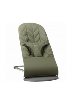 Шезлонг BabyBjorn Bouncer Bliss Cotton Petal 1409 Dark Green