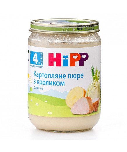 Пюре картопля з кроликом HIPP 190г 6173