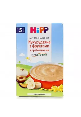 Каша молочна з пребіотиками кукурудзяна з фруктами HIPP 250г 2953