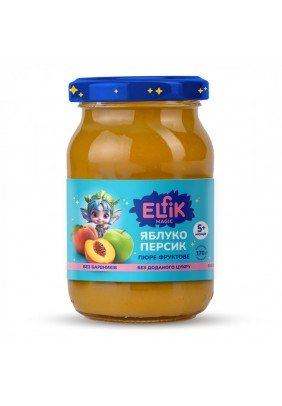 Пюре яблуко і персик Elfik 170г COM11471 - 