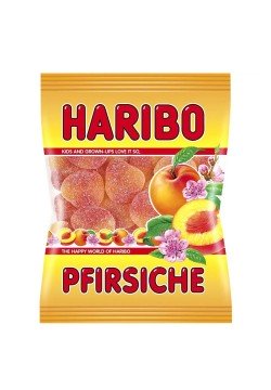 Цукерки желейні неглазуровані зі смаком персика Haribo 80г AT38087U