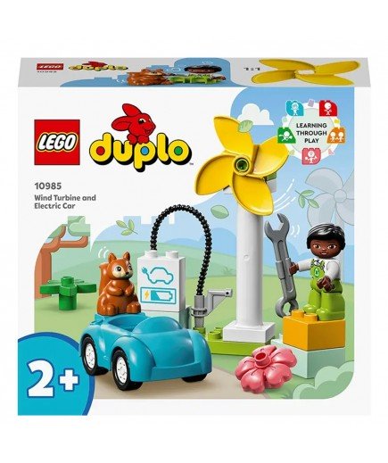 Конструктор Lego Duplo Town Вітрова турбіна та електромобіль 16дет 10985