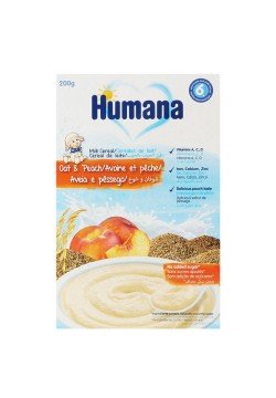 Каша молочна вівсяна з персиком Humana 200г 778239