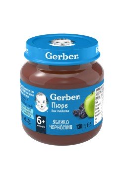 Пюре яблуко і чорнослив Gerber  130г 1227231