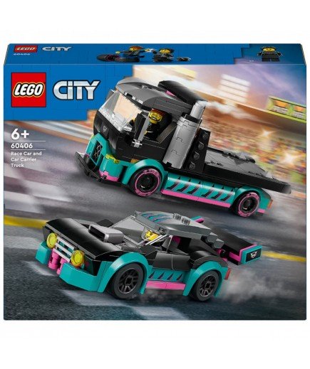 Конструктор Lego City Автомобіль для перегонів й автовоз 328дет 60406