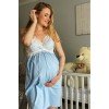 Нiчна сорочка для вагітних та годування S-XL Dianora 2066 1227 -блакитний
