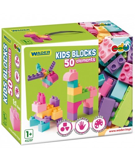 Конструктор Wader Kids Blocks 50дет 41297