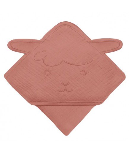 Рушник з капюшоном для купання Lionelo Muslin Hooded Towel Red Coral 80х80 см LO-MUSLIN HOODED TOWEL RED CORAL Рушник з капюшоном для купання Lionelo Muslin Hooded Towel Red Coral 80х80 см LO-MUSLIN HOODED TOWEL RED CORAL