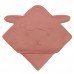 Рушник з капюшоном для купання Lionelo Muslin Hooded Towel Red Coral 80х80 см LO-MUSLIN HOODED TOWEL RED CORAL