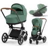 Коляска універсальна 3в1 Cybex Priam 4.0 Leaf Green/ Chrome Brown/Cloud T i-Size 510129-08/3