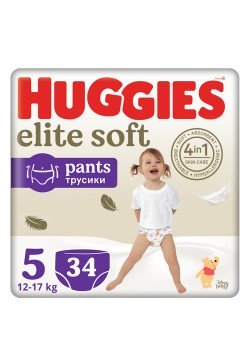 Підгузники-трусики Huggies Elite Soft 5 34шт 549354