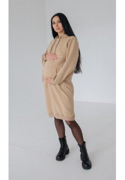 Платье для беременных S/XL HN 55508 -бежевый