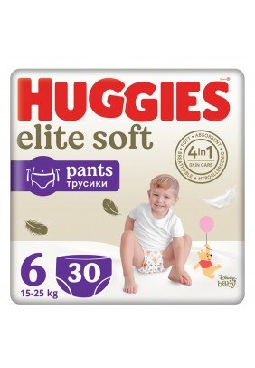 Подгузники-трусики Huggies Elite Soft 6 2*30шт 582436 - 