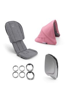 Комплект текстилю Style set для Bugaboo Ant Grey Melange/Pink Melange 910210PI01