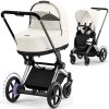 Коляска універсальна 2в1 Cybex e-Priam Off White/Chrome Black 520020102OW/2