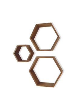 Настінні полички Royal Sleep Honeycombs 2826 Горіх