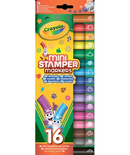 Фломастери міні-штампи Crayola 16шт 58-8741