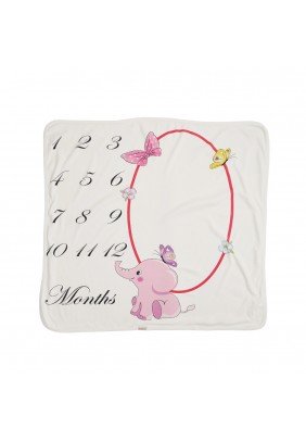 Плед Twins BabyDo 85x80 Календар росту 1083 Elephant - 