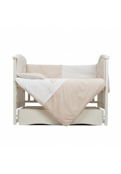 Постільний комплект Twins Dolce Loving bear white/beige 7од 4075-DLB-02