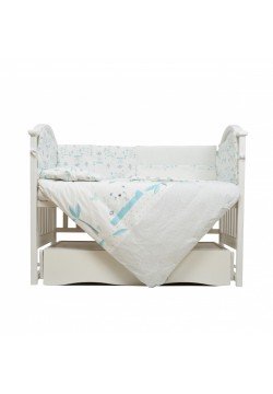 Постельный комплект Twins Eco Line Bunnies mint 6ед 4091-E-022