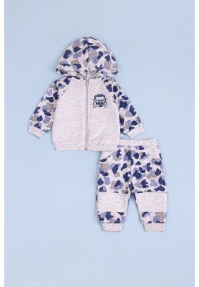 Комплект(кофта утепл+штани) 68-98 For my baby 206137 -сірий - 