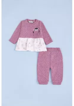 Комплект (кофта+штани) 62-80 For my baby 23620 -рожевий